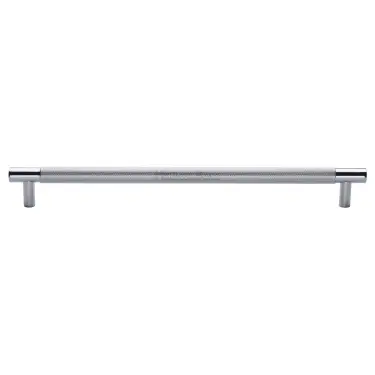 Click Here To Enlarge This Photo Of V1465 457-PC Heritage Brass Appliance Pull Knurled Design 457mm Polished Chrome Finish
