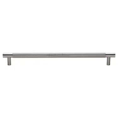 Click Here To Enlarge This Photo Of V1465 457-SN Heritage Brass Appliance Pull Knurled Design 457mm Satin Nickel Finish