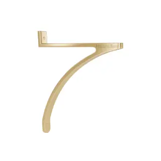 BR0514 10-SB Heritage Brass Curved Shelf Bracket Satin Brass finish