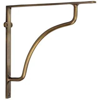 BR2120 10-AT Heritage Brass Cable Shelf Bracket 10" Antique Brass finish
