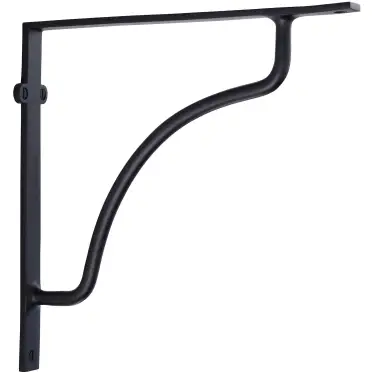 Click Here To Enlarge This Photo Of BR2120 10-BKMT Heritage Brass Cable Shelf Bracket 10" Matt Black finish