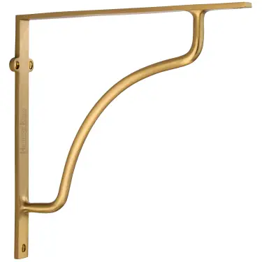 Click Here To Enlarge This Photo Of BR2120 10-SB Heritage Brass Cable Shelf Bracket 10" Satin Brass finish