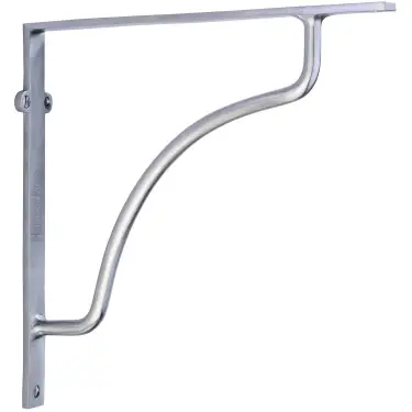 Click Here To Enlarge This Photo Of BR2120 10-SC Heritage Brass Cable Shelf Bracket 10" Satin Chrome finish