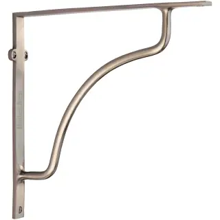 BR2120 10-SN Heritage Brass Cable Shelf Bracket 10" Satin Nickel finish
