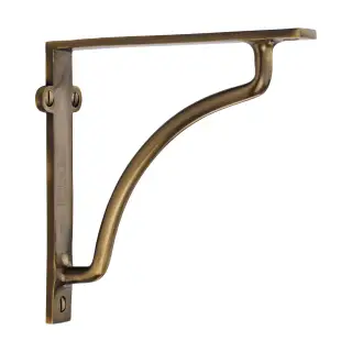 BR2120 6-AT Heritage Brass Cable Shelf Bracket 6" Antique Brass finish