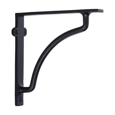 Click Here To Enlarge This Photo Of BR2120 6-BKMT Heritage Brass Cable Shelf Bracket 6" Matt Black finish