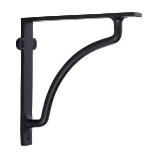 BR2120 6-BKMT Heritage Brass Cable Shelf Bracket 6" Matt Black finish