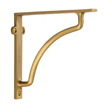 Click Here To Enlarge This Photo Of BR2120 6-SB Heritage Brass Cable Shelf Bracket 6" Satin Brass finish