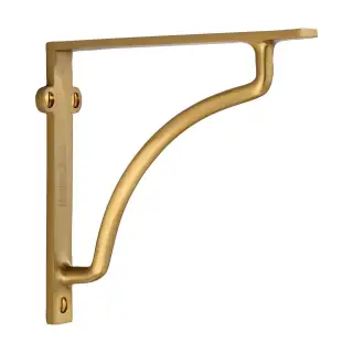 BR2120 6-SB Heritage Brass Cable Shelf Bracket 6" Satin Brass finish