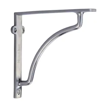 Click Here To Enlarge This Photo Of BR2120 6-SC Heritage Brass Cable Shelf Bracket 6" Satin Chrome finish