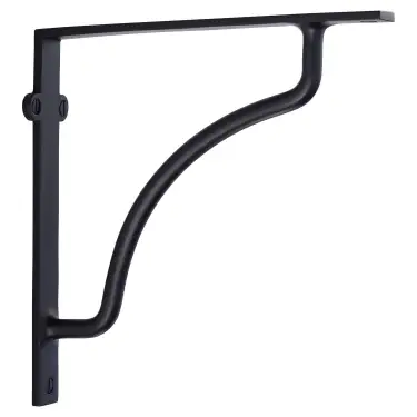 Click Here To Enlarge This Photo Of BR2120 8-BKMT Heritage Brass Cable Shelf Bracket 8" Matt Black finish