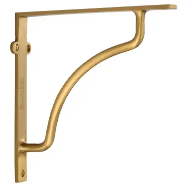 Click Here To Enlarge This Photo Of BR2120 8-SB Heritage Brass Cable Shelf Bracket 8" Satin Brass finish