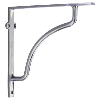 BR2120 8-SC Heritage Brass Cable Shelf Bracket 8" Satin Chrome finish