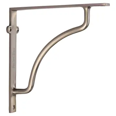 Click Here To Enlarge This Photo Of BR2120 8-SN Heritage Brass Cable Shelf Bracket 8" Satin Nickel finish