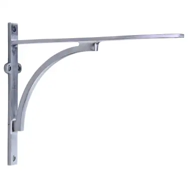 Click Here To Enlarge This Photo Of BR2140 10-SC Heritage Brass Arch Shelf Bracket 10'' x 8'' Satin Chrome finish