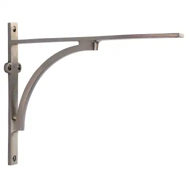 Click Here To Enlarge This Photo Of BR2140 10-SN Heritage Brass Arch Shelf Bracket 10'' x 8'' Satin Nickel finish