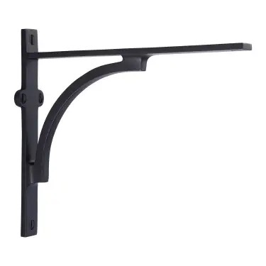 Click Here To Enlarge This Photo Of BR2140 8-BKMT Heritage Brass Arch Shelf Bracket 8'' x 6&period;5'' Matt Black finish