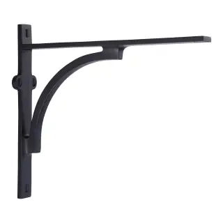 BR2140 8-BKMT Heritage Brass Arch Shelf Bracket 8'' x 6&period;5'' Matt Black finish