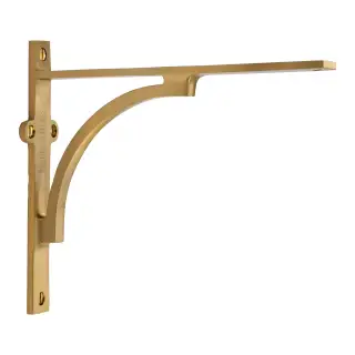 BR2140 8-SB Heritage Brass Arch Shelf Bracket 8'' x 6&period;5'' Satin Brass finish