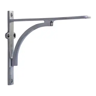 BR2140 8-SC Heritage Brass Arch Shelf Bracket 8'' x 6&period;5'' Satin Chrome finish