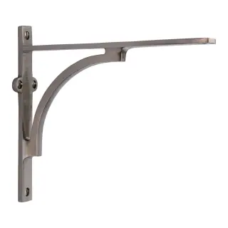 BR2140 8-SN Heritage Brass Arch Shelf Bracket 8'' x 6&period;5'' Satin Nickel finish