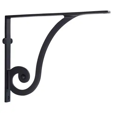 Click Here To Enlarge This Photo Of BR2170 10-BKMT Heritage Brass Ornate Shelf Bracket 10'' x 8'' Matt Black finish