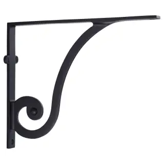 BR2170 10-BKMT Heritage Brass Ornate Shelf Bracket 10'' x 8'' Matt Black finish