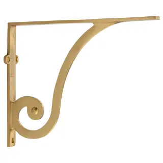 BR2170 10-SB Heritage Brass Ornate Shelf Bracket 10'' x 8'' Satin Brass finish