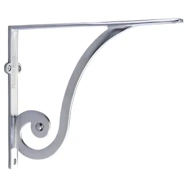 Click Here To Enlarge This Photo Of BR2170 10-SC Heritage Brass Ornate Shelf Bracket 10'' x 8'' Satin Chrome finish
