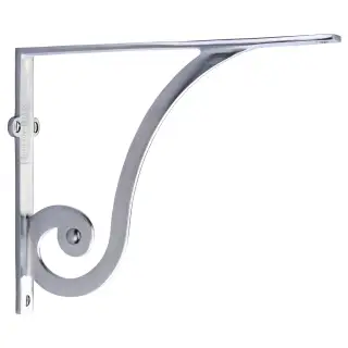 BR2170 10-SC Heritage Brass Ornate Shelf Bracket 10'' x 8'' Satin Chrome finish