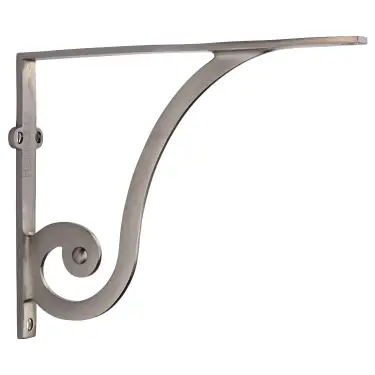 Click Here To Enlarge This Photo Of BR2170 10-SN Heritage Brass Ornate Shelf Bracket 10'' x 8'' Satin Nickel finish
