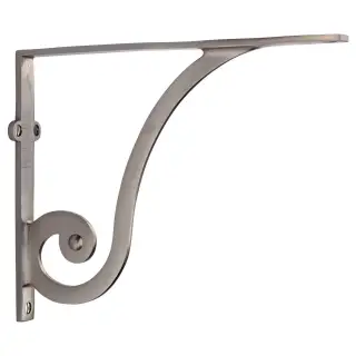 BR2170 10-SN Heritage Brass Ornate Shelf Bracket 10'' x 8'' Satin Nickel finish