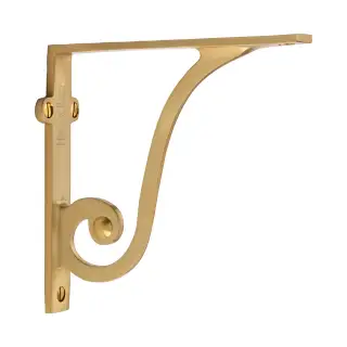 BR2170 6-SB Heritage Brass Ornate Shelf Bracket 6'' x 5'' Satin Brass finish
