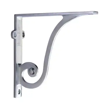 Click Here To Enlarge This Photo Of BR2170 6-SC Heritage Brass Ornate Shelf Bracket 6'' x 5'' Satin Chrome finish