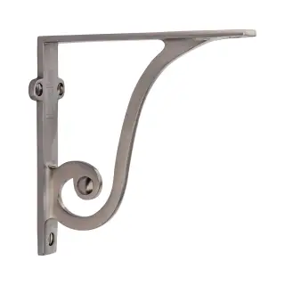 BR2170 6-SN Heritage Brass Ornate Shelf Bracket 6'' x 5'' Satin Nickel finish