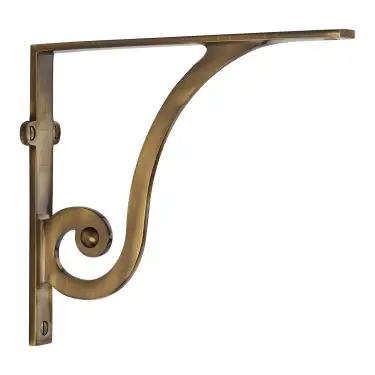 Click Here To Enlarge This Photo Of BR2170 8-AT Heritage Brass Ornate Shelf Bracket 8'' x 6&period;5'' Antique Brass finish
