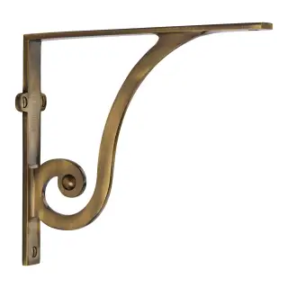 BR2170 8-AT Heritage Brass Ornate Shelf Bracket 8'' x 6&period;5'' Antique Brass finish