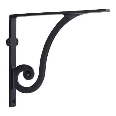 Click Here To Enlarge This Photo Of BR2170 8-BKMT Heritage Brass Ornate Shelf Bracket 8'' x 6&period;5'' Matt Black finish
