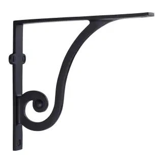 BR2170 8-BKMT Heritage Brass Ornate Shelf Bracket 8'' x 6&period;5'' Matt Black finish