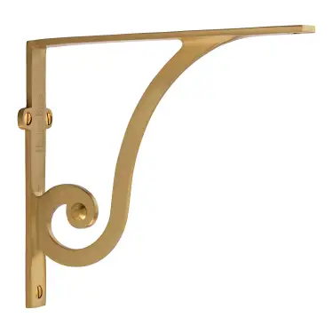 Click Here To Enlarge This Photo Of BR2170 8-SB Heritage Brass Ornate Shelf Bracket 8'' x 6&period;5'' Satin Brass finish