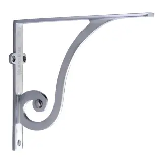 BR2170 8-SC Heritage Brass Ornate Shelf Bracket 8'' x 6&period;5'' Satin Chrome finish