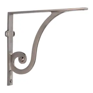 BR2170 8-SN Heritage Brass Ornate Shelf Bracket 8'' x 6&period;5'' Satin Nickel finish