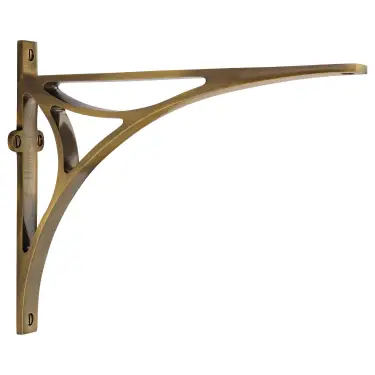Click Here To Enlarge This Photo Of BR2190 10-AT Heritage Brass Bridge Shelf Bracket 10'' x 8'' Antique Brass finish