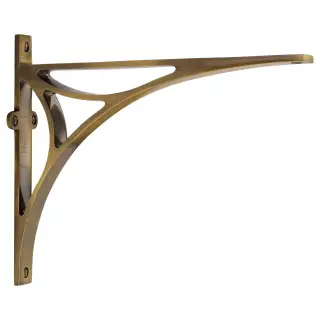 BR2190 10-AT Heritage Brass Bridge Shelf Bracket 10'' x 8'' Antique Brass finish