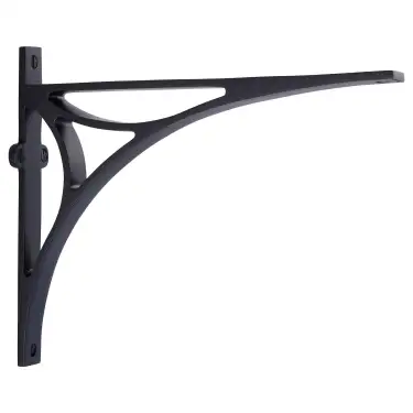 Click Here To Enlarge This Photo Of BR2190 10-BKMT Heritage Brass Bridge Shelf Bracket 10'' x 8'' Matt Black finish