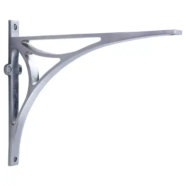 Click Here To Enlarge This Photo Of BR2190 10-SC Heritage Brass Bridge Shelf Bracket 10'' x 8'' Satin Chrome finish
