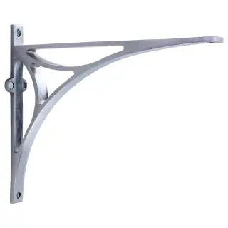 BR2190 10-SC Heritage Brass Bridge Shelf Bracket 10'' x 8'' Satin Chrome finish