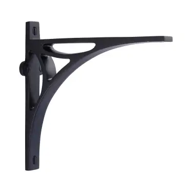 Click Here To Enlarge This Photo Of BR2190 6-BKMT Heritage Brass Bridge Shelf Bracket 6'' x 5'' Matt Black finish