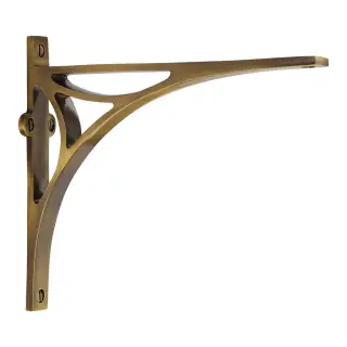 BR2190 8-AT Heritage Brass Bridge Shelf Bracket 8'' x 6&period;5'' Antique Brass finish