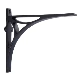 BR2190 8-BKMT Heritage Brass Bridge Shelf Bracket 8'' x 6&period;5'' Matt Black finish